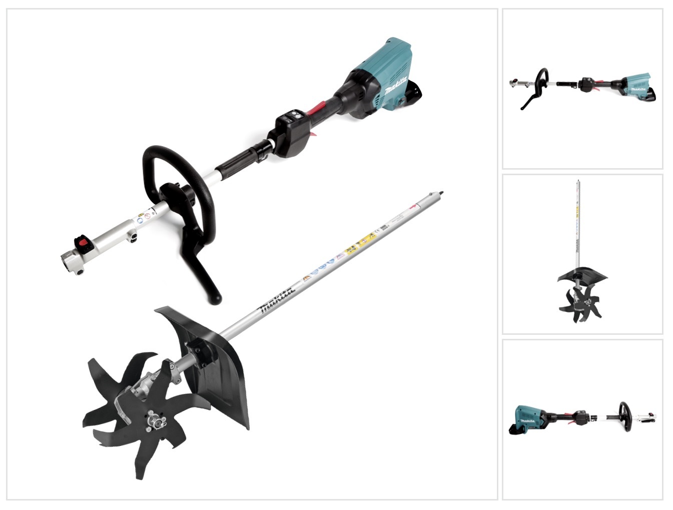 Makita DUX 60 Z Akku Multifunktionsantrieb 36V ( 2x 18V ) + KR400MP Kultivator Aufsatz Kultivierungsbreite 16 cm ( 195707-2 )