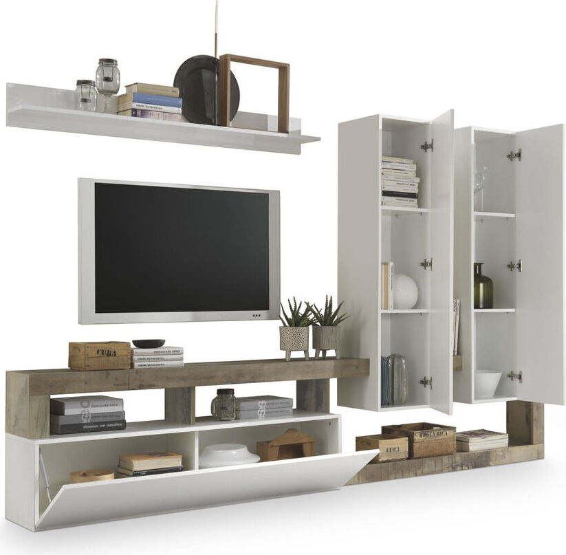 TV-Möbel DKD Home Decor Weiß Metall Aluminium Holz MDF 277 x 75 x 173 cm 277 x 35 x 173 cm