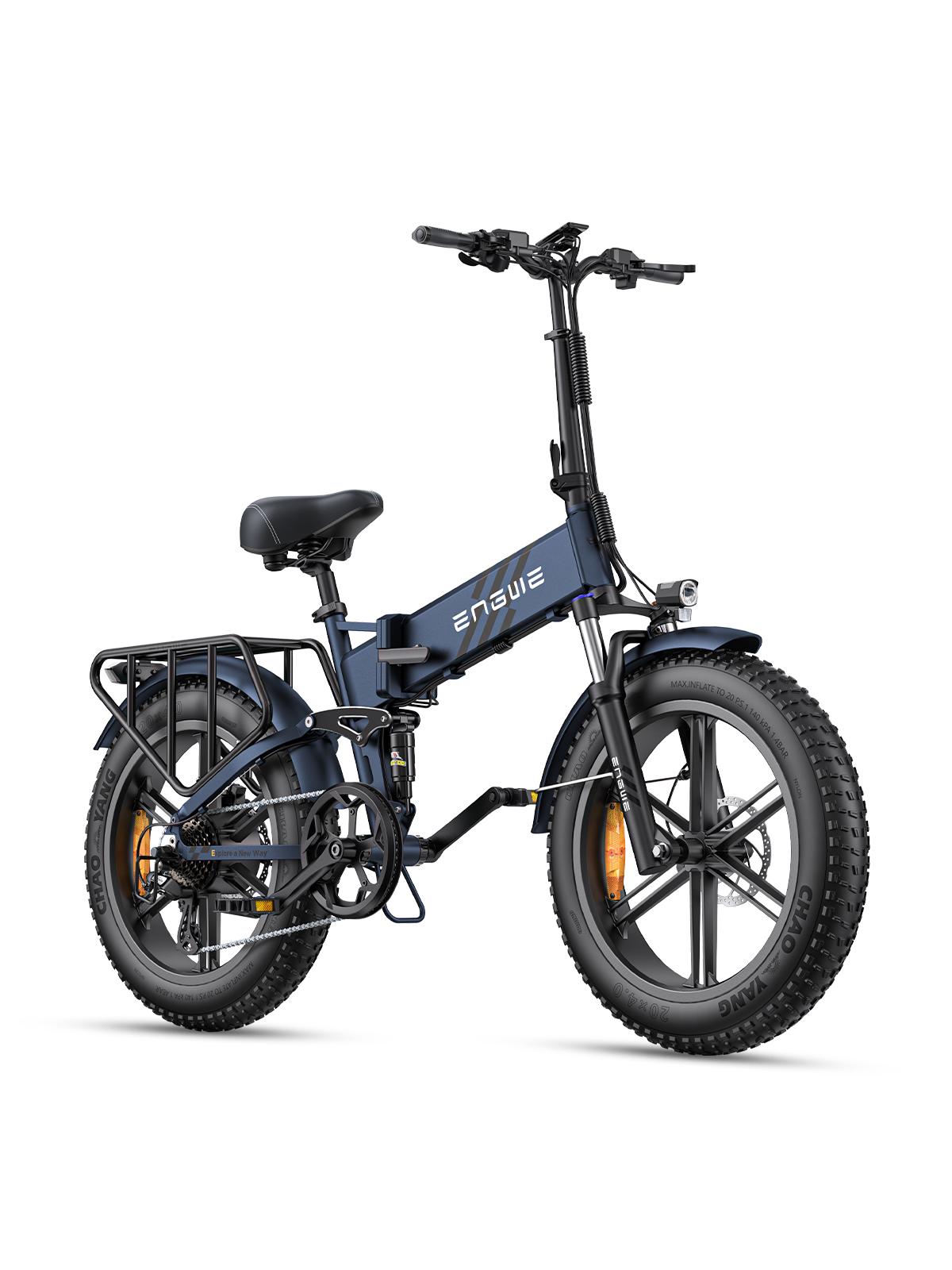 ENGWE E Bike, E-bike skladací bicykel s 20x4,0 palcovými pneumatikami, 16Ah odnímateľná batéria do 110 km, plné odpruženie, SHIMANO 8-rýchlostný, ENGINE Pro 2.0