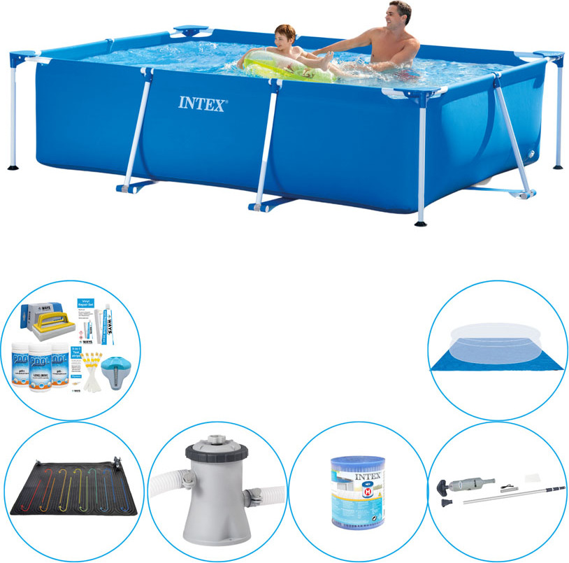 Rámový bazén Intex Rechteckig 260x160x65 cm - 7-členný - Bazénová ponuka