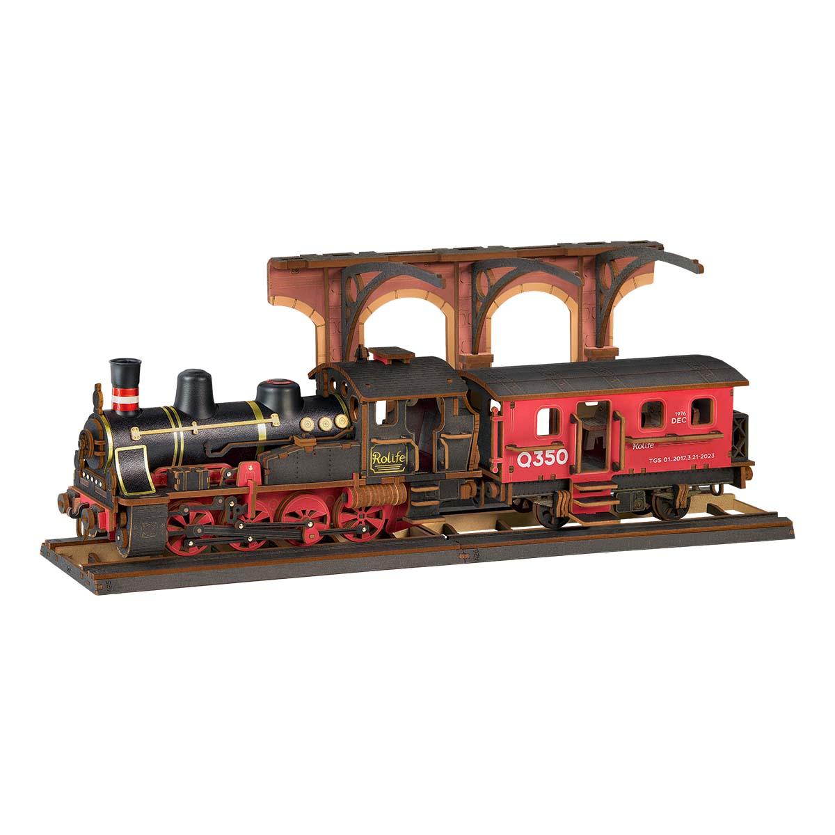 RoboTime 3D Holzpuzzle Vintage Dampflokomotive TGS01