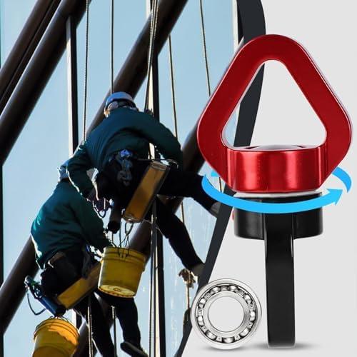 Markenlos Kletterhaken - 30 kN Karabinerhaken mit Drehgelenk für Bergsport und Outdoor-Aktivitäten