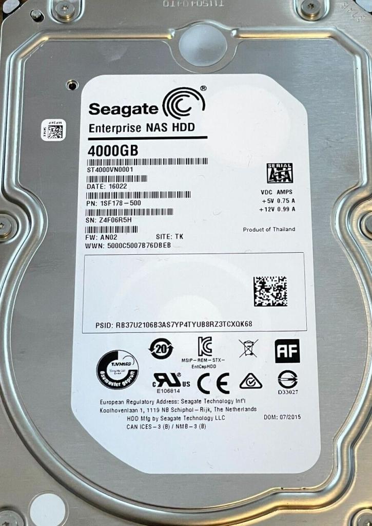 Seagate Seagate ST4000VN0001 4TB SATA 3,5"