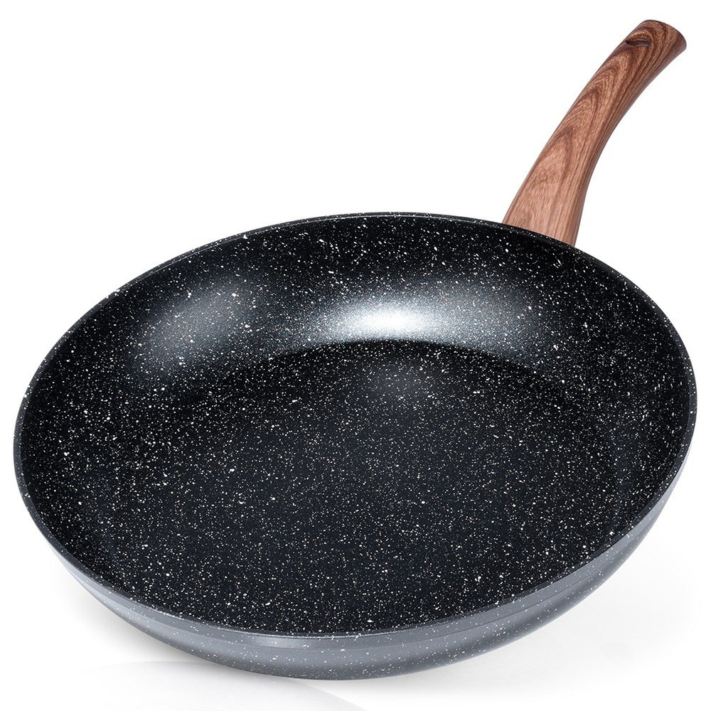 Vilde Granitpfanne Bratpfanne Pfanne aus Granit BLACK&WOOD 32 cm