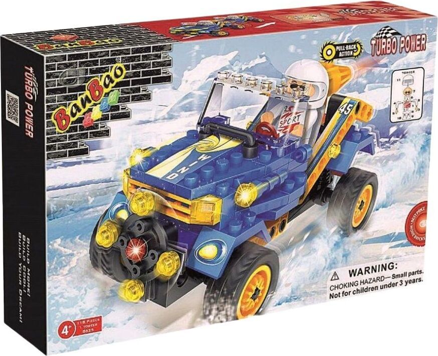 BanBao Steckbausteine Klemmbaustein Bausteine Konstruktion Spielzeug Power pull back 6E-0PBN-X27Q