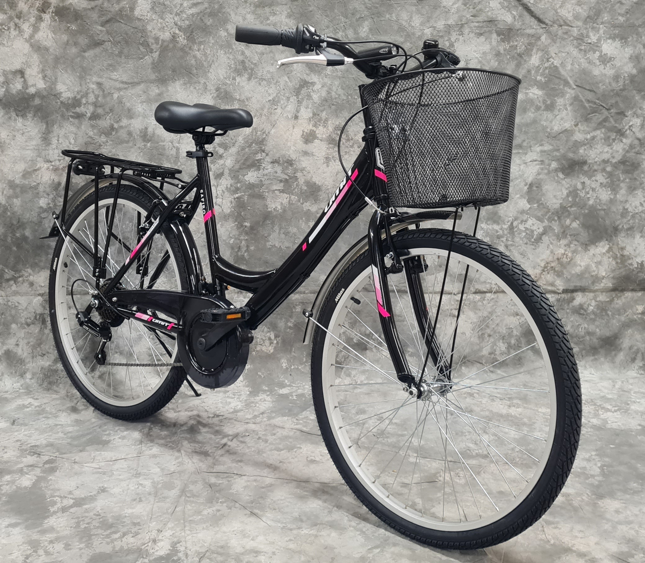 Karcher 24 Zoll Damencityrad 21-Gang Shimano Kettenschaltung, Gepäckträger, Licht und Korb NEU 2408-SCHWARZ ab 135 cm KÖRPERGRÖSSE!!!!!!!!!