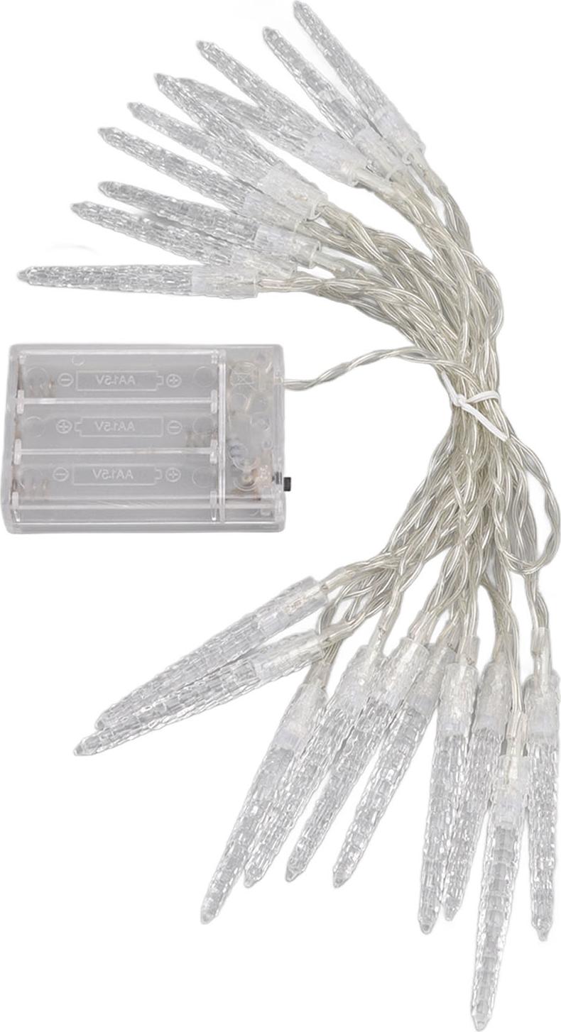 LED ľadový kužeľ String Light 20LEDs vodotesné Icicle Fairy String Light pre prázdninové Vianoce Vnútorná spálňa Dekor 9,8ft