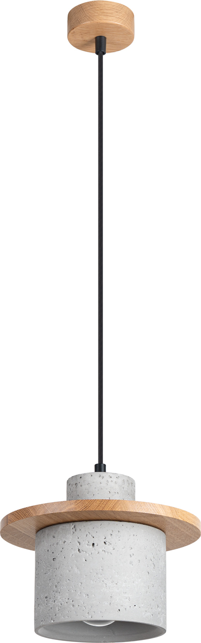 Pendelleuchte MAB beton 1xE27 15W Beton/Holz 125x22x22cm Sollux Lighting