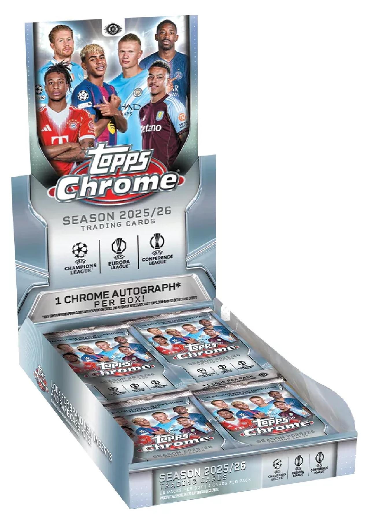 2025/26 Topps Chrome UEFA Club Competitions Hobby Box