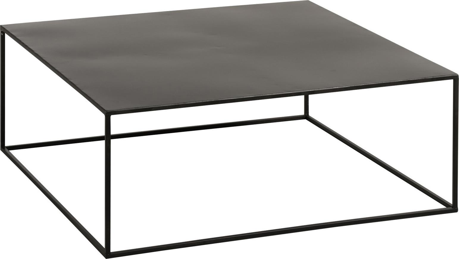 Manahee Design | Quadratischer schwarzer Metall-Couchtisch | 30 cm x 80 cm x 80 cm A116868