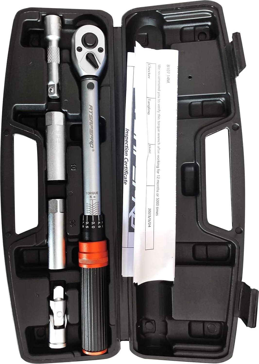 Markenlos Momentschlüssel Auto - Drehmomentschlüssel - Auto Werkzeug - Drehmomentschlüssel - Steckschlüsselset ATsafepro Drehmomentschlüssel