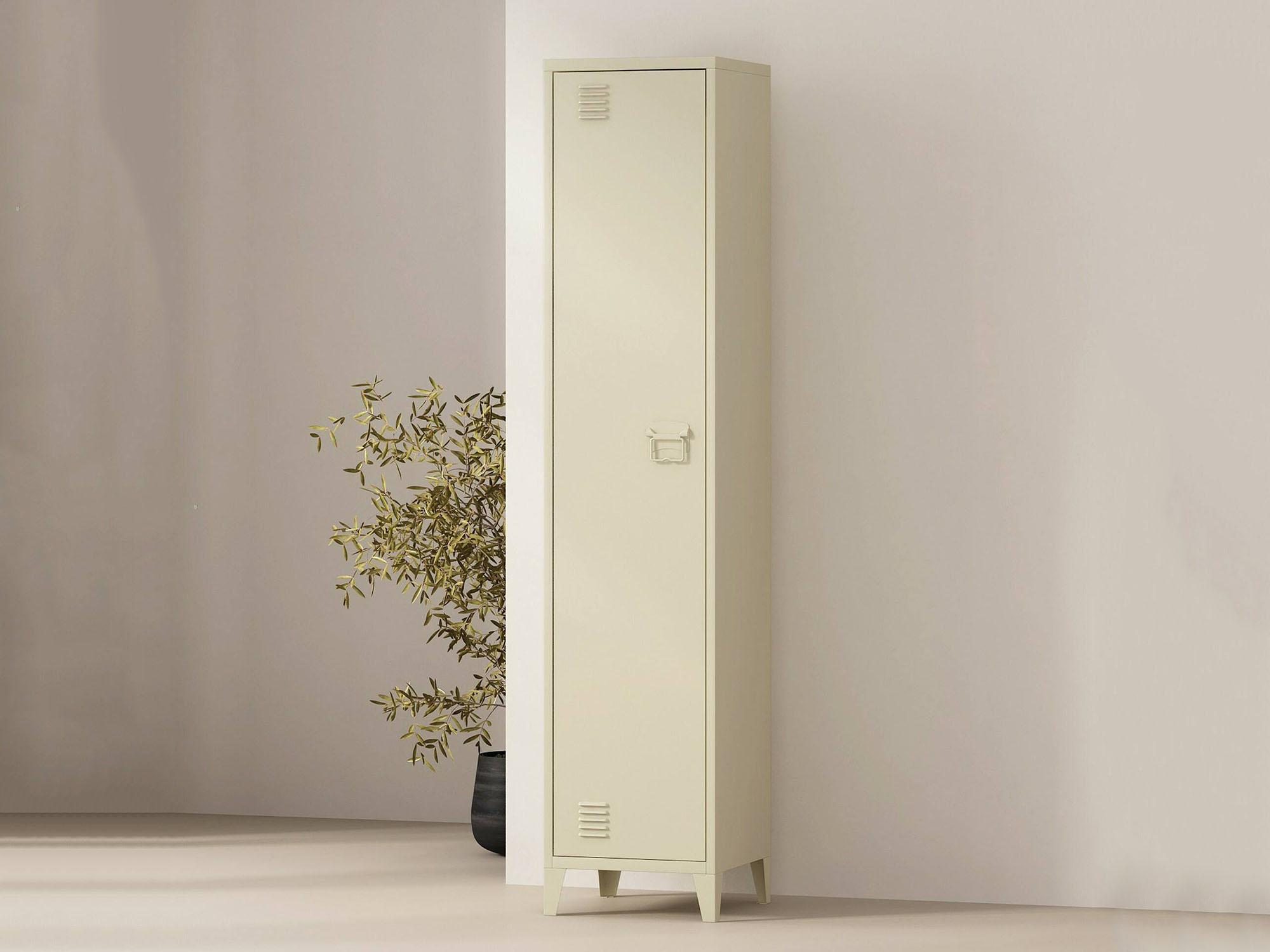 Dmora Regal Mirtillo 38x38x180 cm Weiß, 1 Boden, 2 Fächer