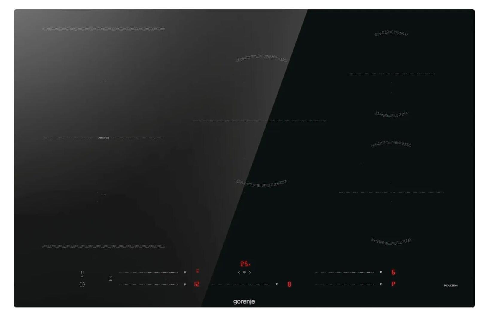 Gorenje GI8532BSCE, Čierna, Vstavaný, 60 cm, Indukčná varná doska so zónami, Sklokeramická, 5 zone(s)