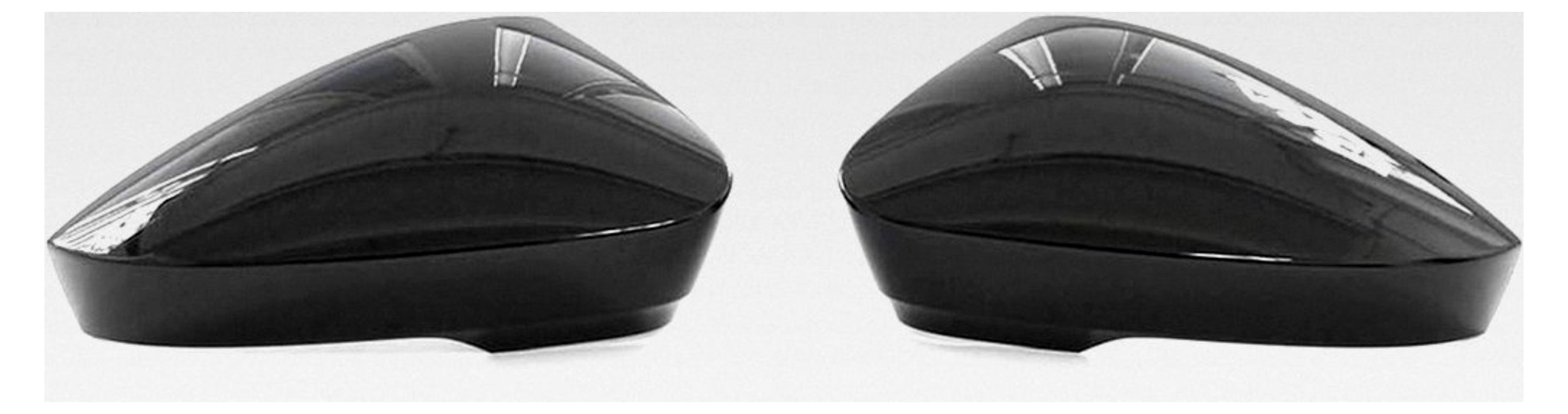 Markenlos Spiegelkappen in Schwarz Metallic