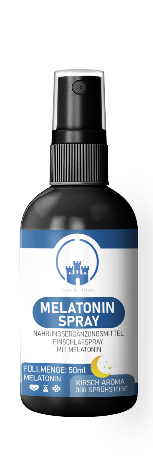 Smart7 Saint Nutrition® Melatonin Spray – Einschlafhilfe - Schlafmittel zum einschlafen – Einschlafspray für eine gute Nacht – besser schlafen