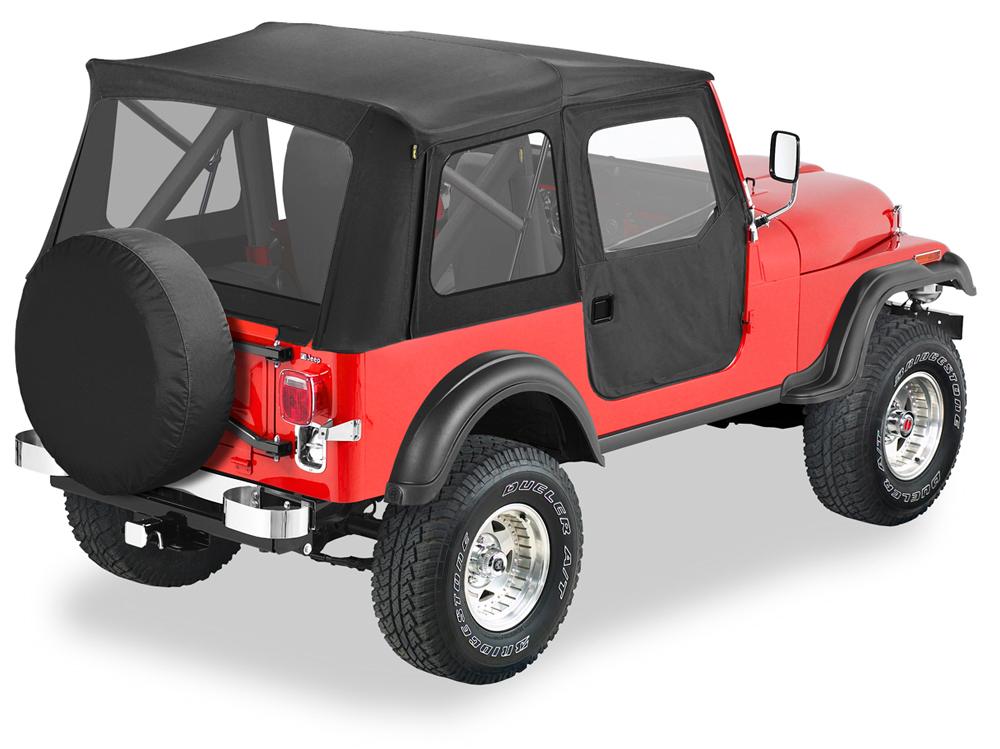 Bestop Supertop Softtop mit teilbaren Softtoptüren Black Denim Verdeck Jeep CJ5 55-75 51595-15