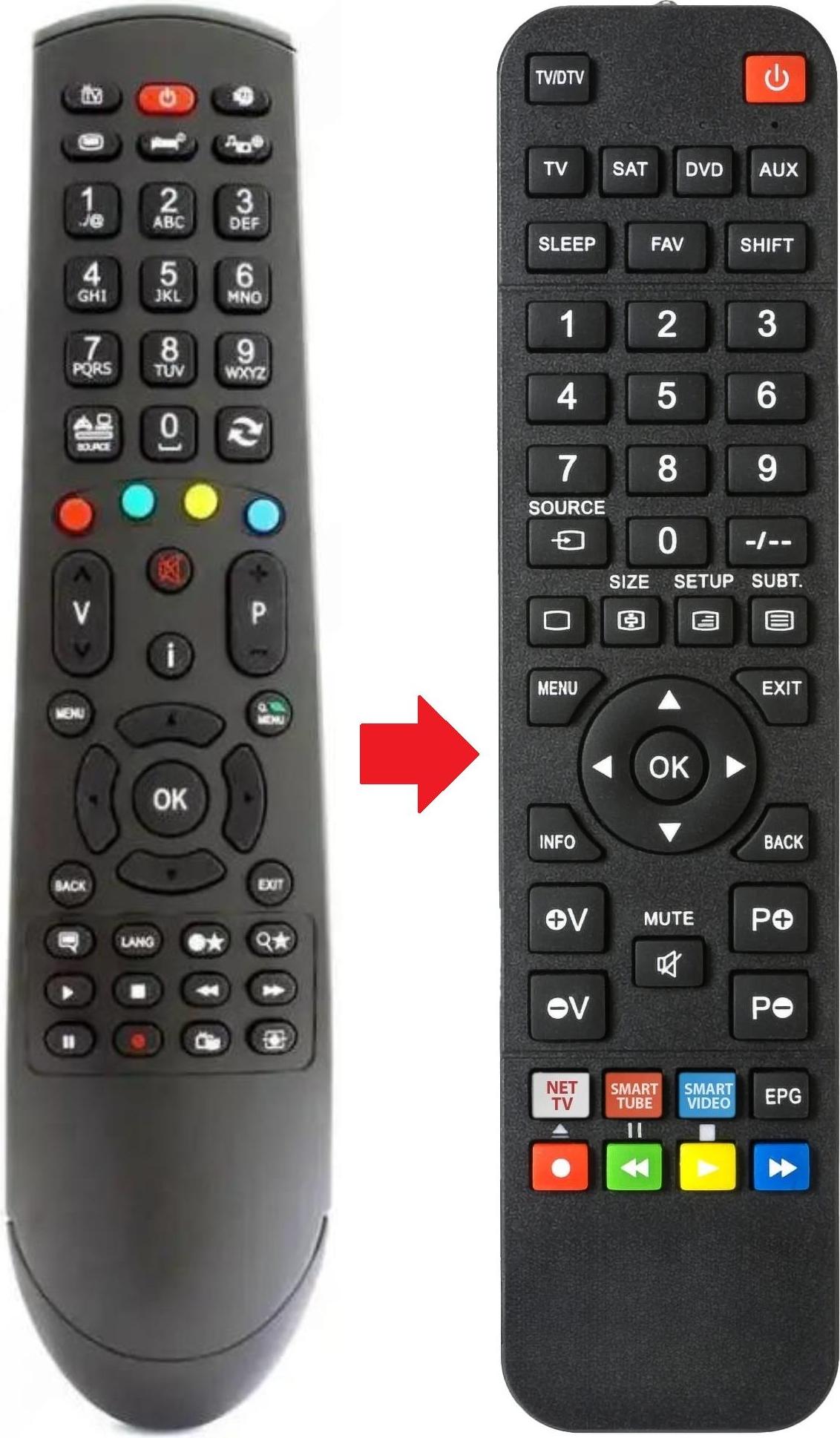 ARKAIA Fernbedienung geeignet für ELECTRONIA LD-40-FHD-BMS | LD40FHDBMS