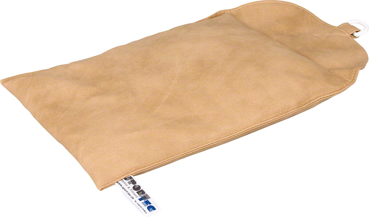Sport-Tec Sandsack mit Ring, Sandsäckchen Gewichtsäckchen Quarzsand 16x15 cm, 4 kg, Beige 23694