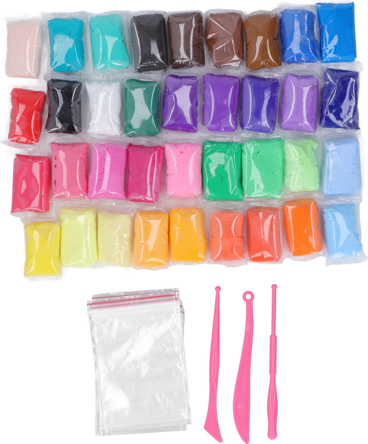 Luft trockener Ton 36 Farben Kinder Raumfarbe Ultra -Licht -Modellierung handgemachte DIY -Schaum mit Werkzeugen