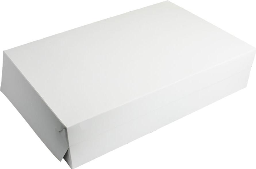SWS 50 Tortenkarton PAP 45 × 30 × 10 cm weiß Kuchenkarton Rouladenkarton 71745