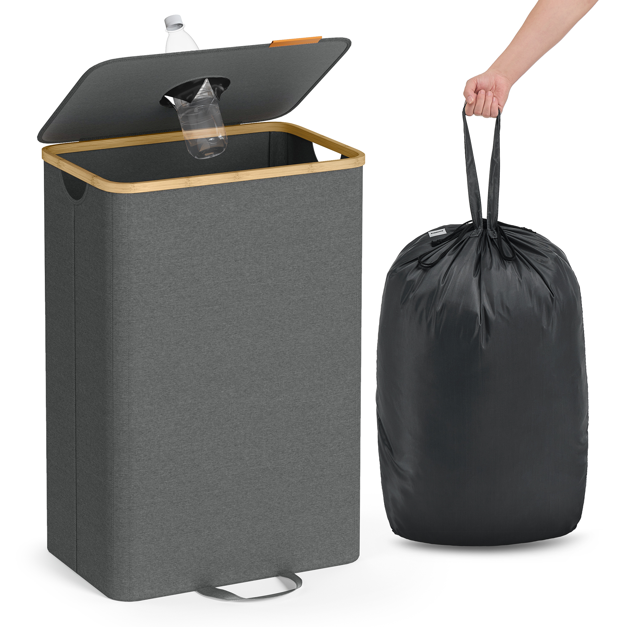 SONGMICS Pfandflaschen-Sammelbehälter, 95 L Flaschensammler