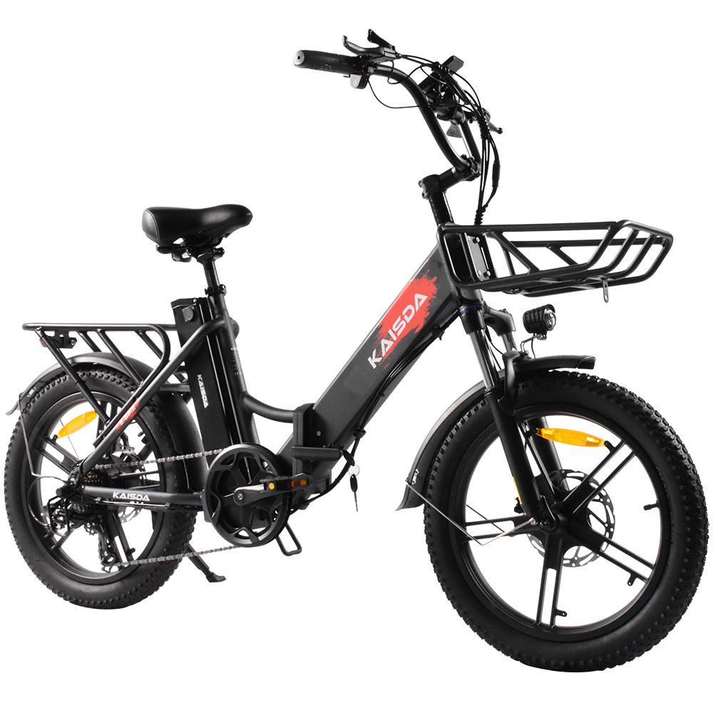 E-bike pánske mestské e-bicykle a e-holandské bicykle Elektrický bicykel s 20×3,0 Fat Tire, 36V 20Ah vyberateľnou batériou, dojazd 150 km ebike, čierny E-skladací bicykel