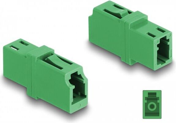 DELOCK LWL Kupplung LC Simplex Bu zu LC Simplex Bu APC grün 87984