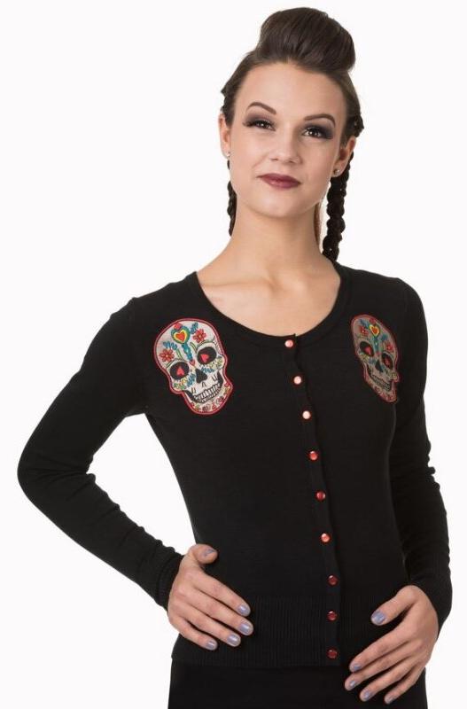 Banned Cardigan - Sugar Skull M