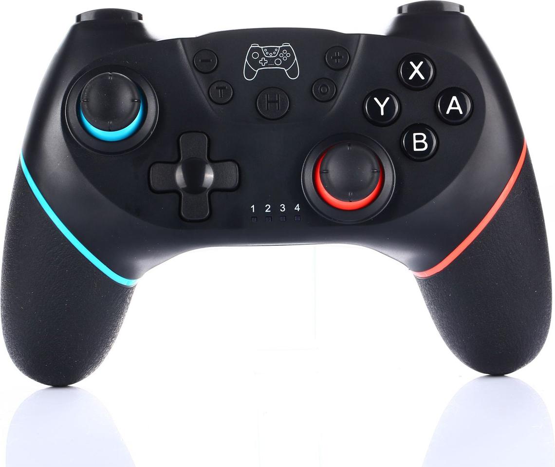 Slyrun Wireless Controller mit Screenshot, Vibration, 6-Achsen Gyroskop, links blau, kompatibel mit Switch/OLED/Pc KAUF-QYSP-CE003-1-016