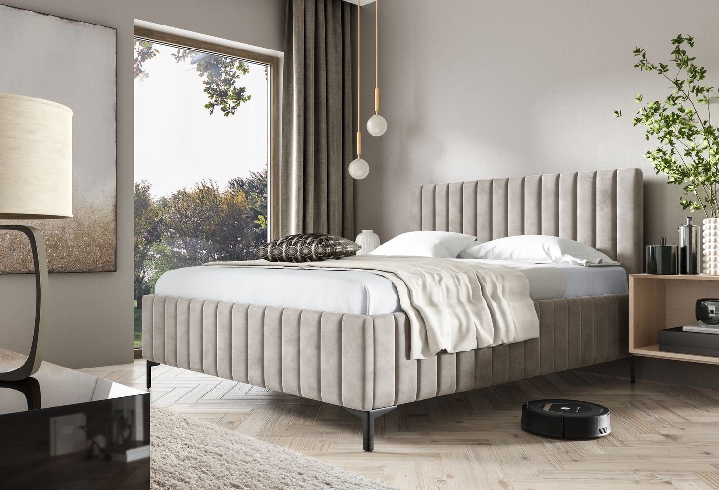 Manželská posteľ 180x200 EGONA - béžová