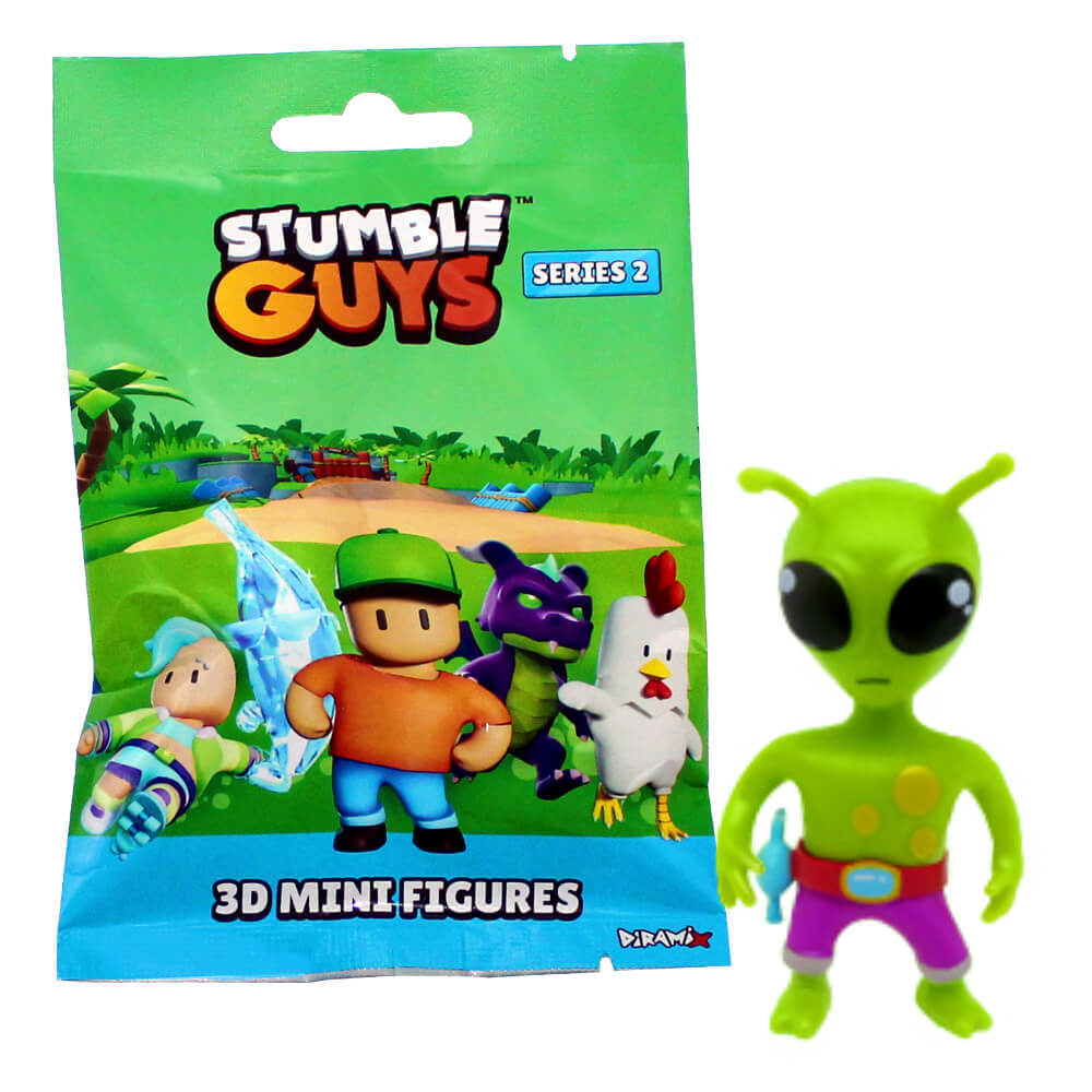 Panini Stumble Guys 3D Sammelfiguren Serie 2 - Chrome Crystal - Figur 15. Green Alien