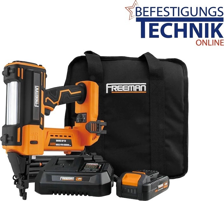 BeTeOn24 Freeman Akku Fußleistennagler 15-50mm 2x2,0Ah für Stahlbrads Tjep ST-15/50 BR-04.1 LDFST50