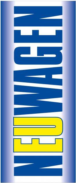 AHB Fahne "Neuwagen", blau / gelb