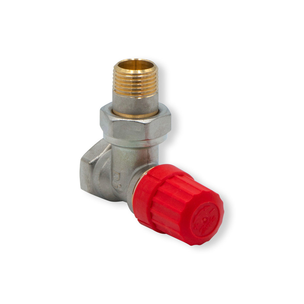 Teleso ventilu Danfoss RA-N 15 R 1/2, uhlové, matne poniklované