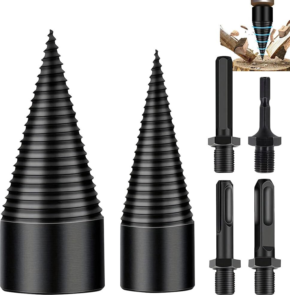 Bohrkegel Holzspalter 32mm - Brennholzbohrer Mit 3 Griffen