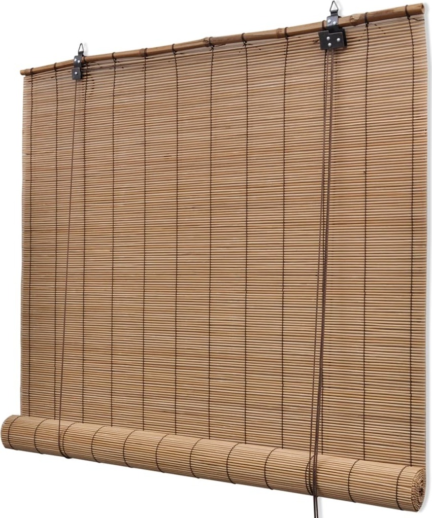 Syfax Bambuslamellen Rollo Braun 100 x 220 cm mit Sichtschutz und regulierbarer Lichtmenge 471245814