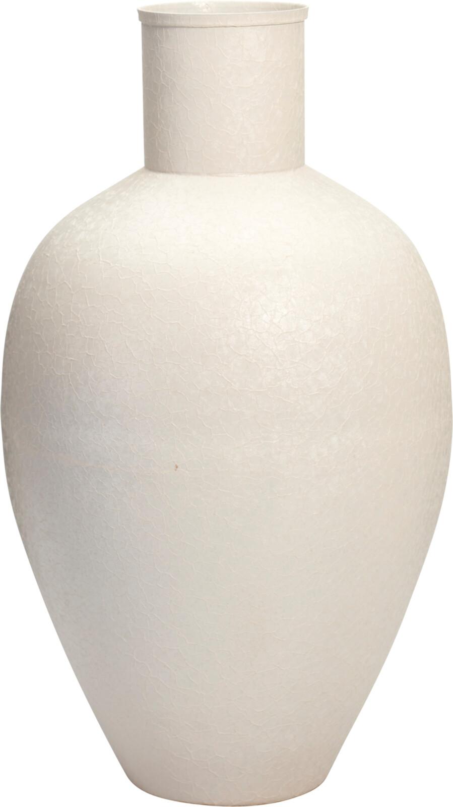 Koopman International UK Limited Vase EH Serie aus Eisen Sandoptik sandfarben 25x42cm