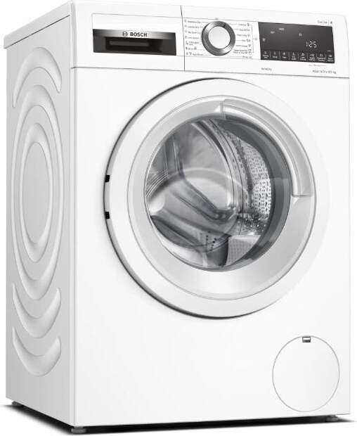 Waschmaschine mit Trockner, Bosch WNA144V0BY, SER4 Waschtrockner 9/5kg, E/B, 1400U/min, 49/70/59dB(A), WaveDrum 63l, B/B+T 46/74l 3:44/7:30h, Eisen Asst