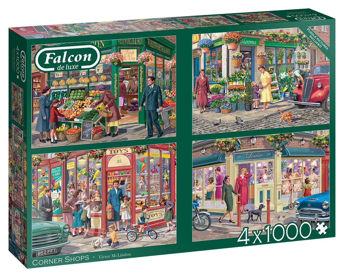 Jumbo Spiele 11329 - Corner Shops - 4x 1000 Teile