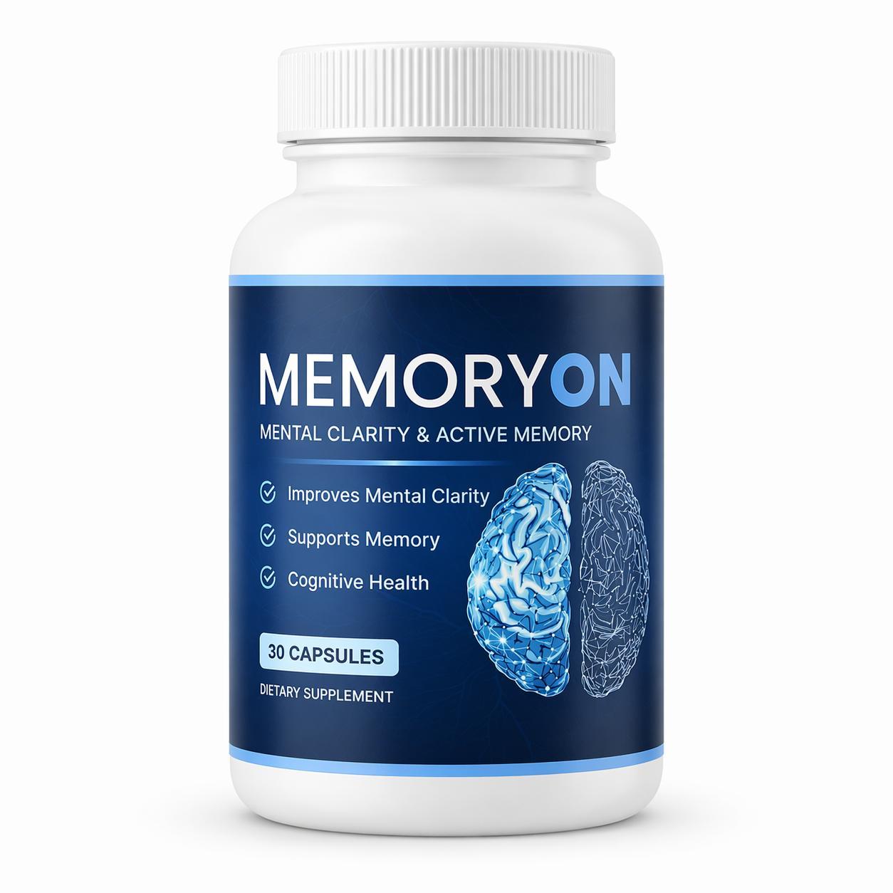 GLOBAL D LTD Memoryon – Kognitive Balance & Unterstützung der täglichen Konzentration – 30 Kapseln