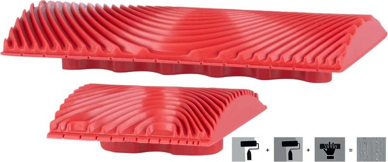 STREND PRO Texturierungsset Euroll, Woodgrain, Maserung Wiege, Holzmaserung