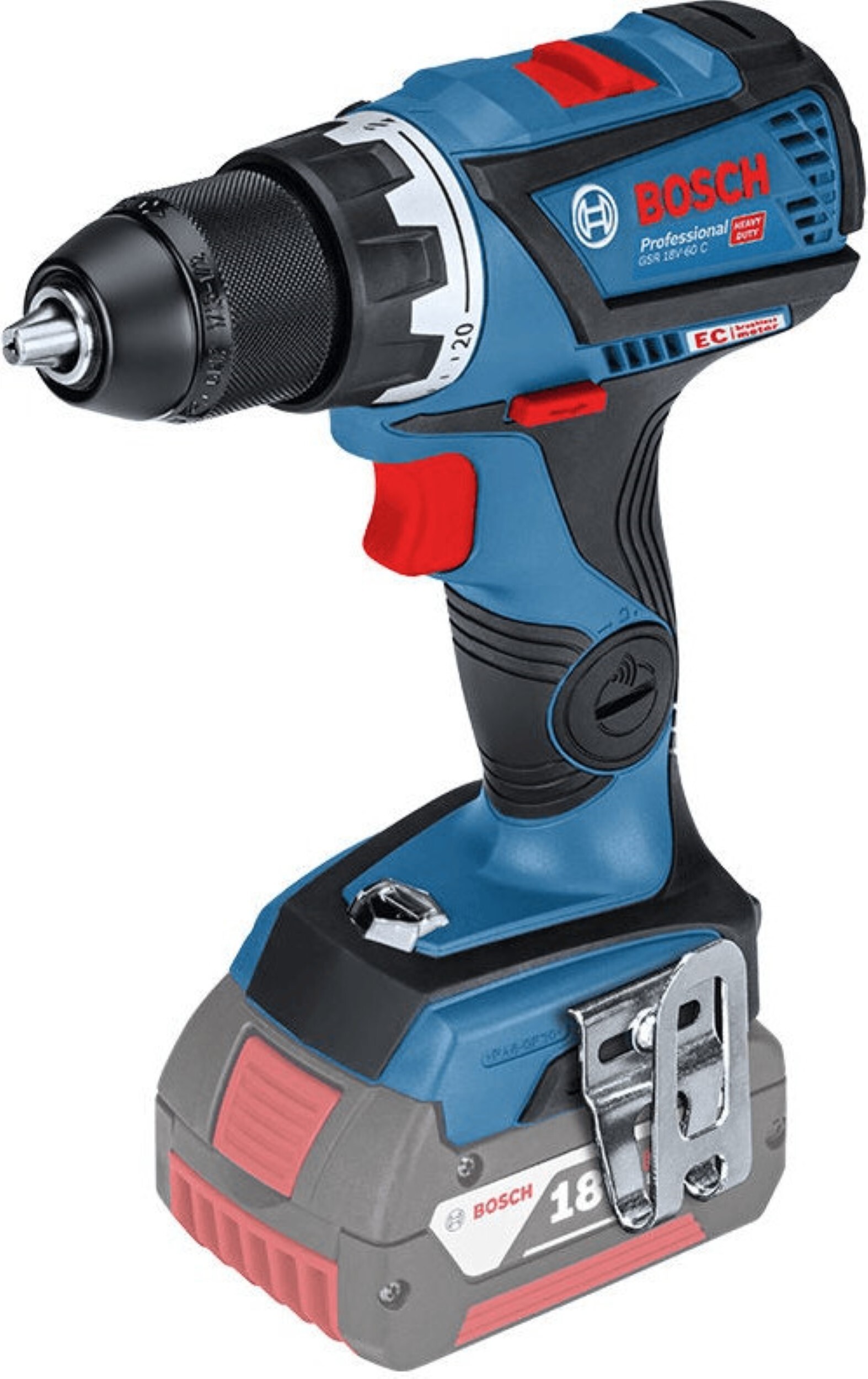 Bosch GSR 18 V-60 C Professional, ohne Akku, blau