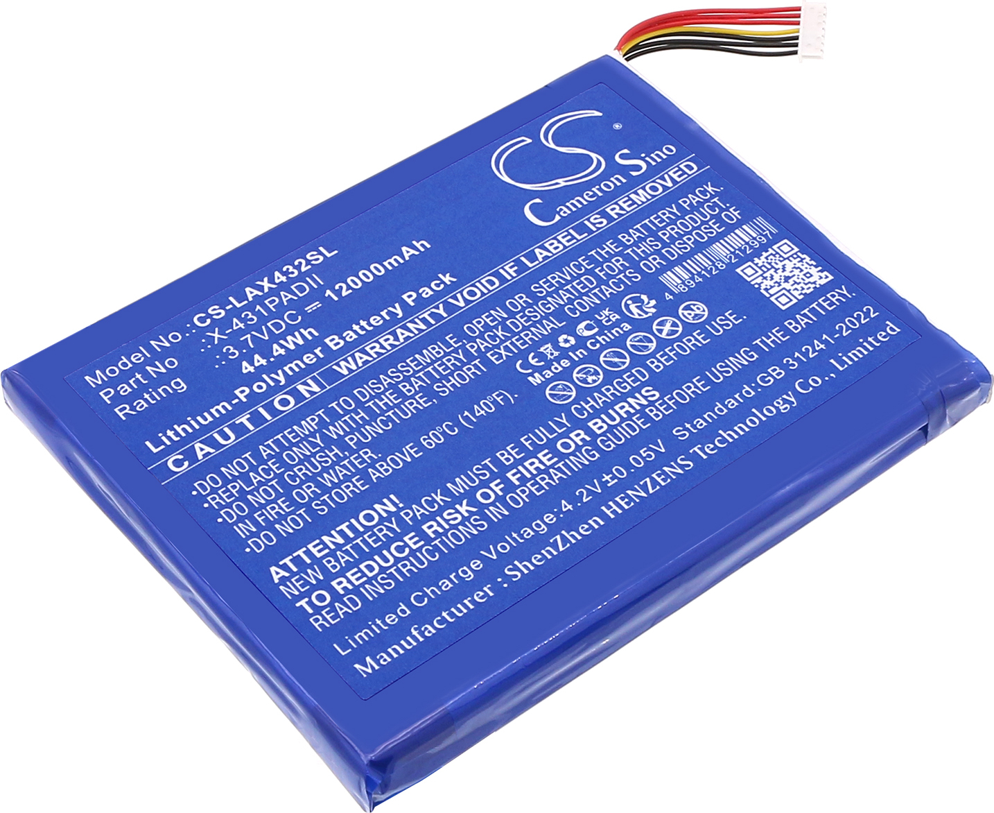 TECHTEK Akku Kompatibel mit [Launch] Diagnostic Scanner X431 Pad 2, Diagnostic Scanner X431 Pad II Ersetzt X-431PADII