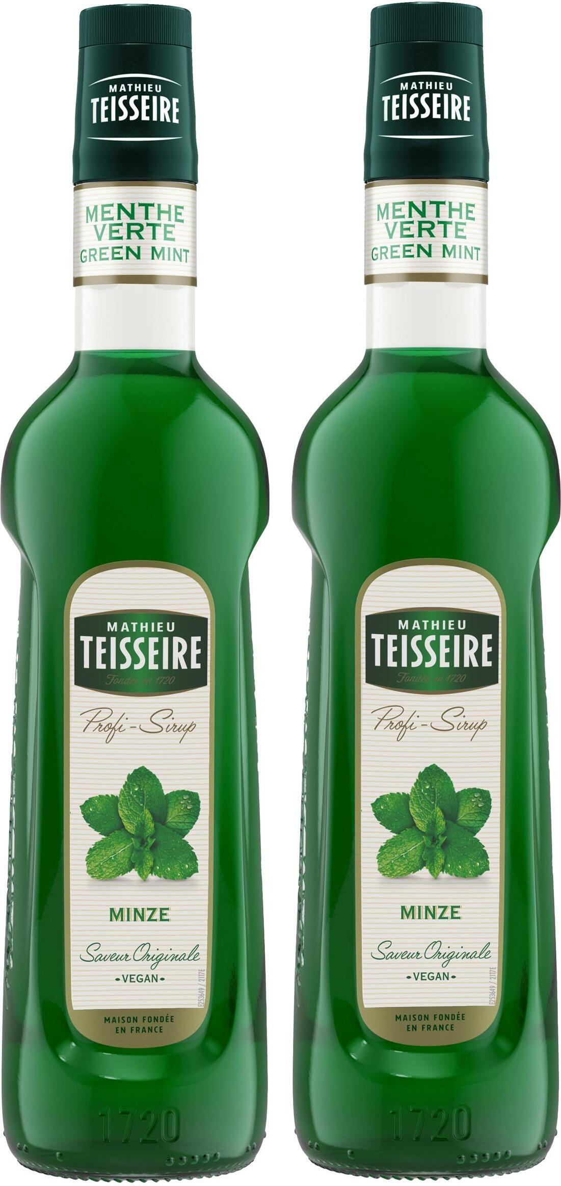 Mathieu Teisseire Getränke-Sirup Pfefferminz 0,7L (2er Pack) 79118