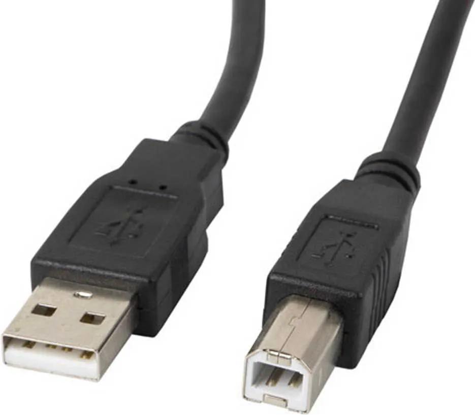 LANBERG USB-A(M)->USB-B(M) 2.0 Kabel 0,5m Ferrite sw CA-USBA-11CC-0005-BK