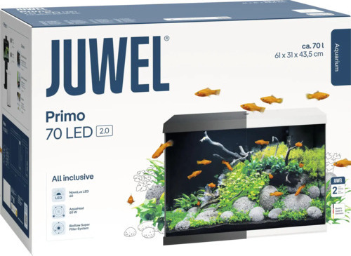 JUWEL Aquarien Aquarium JUWEL Primo 70 LED 2.0 inkl. Abdeckung, Bioflow Super Filter, Eccoflow Pumpe, AquaHeat Pro, NovoLux LED ca. 61