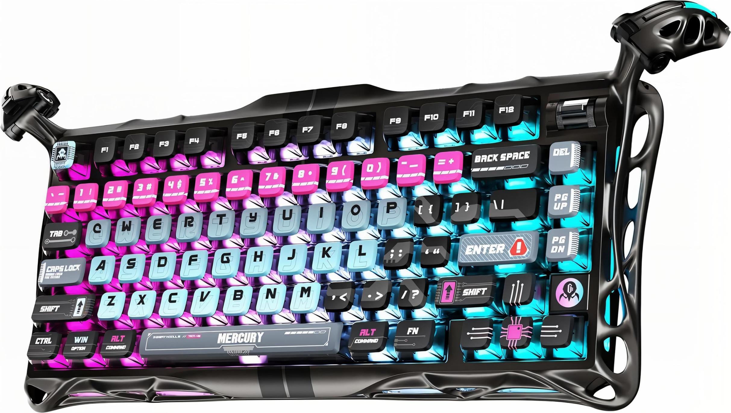 GravaStar Mercury V75 Pro Mechanische Tastatur, Magnetic Switches, Gaming ANSI US, Cyberpunk