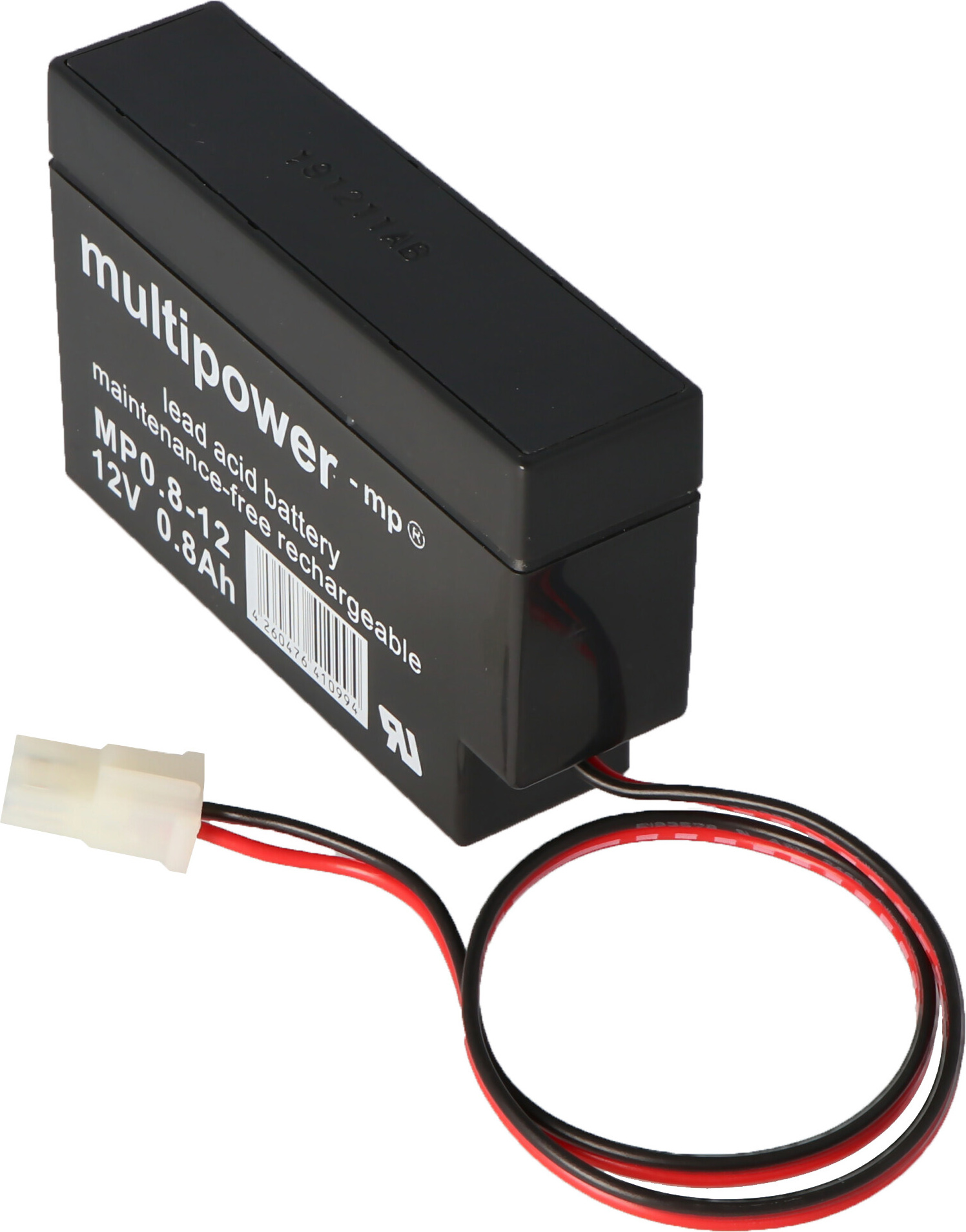 Fiamm FG20086 Blei Akku mit Kabel und AMP Stecker 800mAh, nicht mehr lieferbar, geliefert wird der MP0,8-12AMP