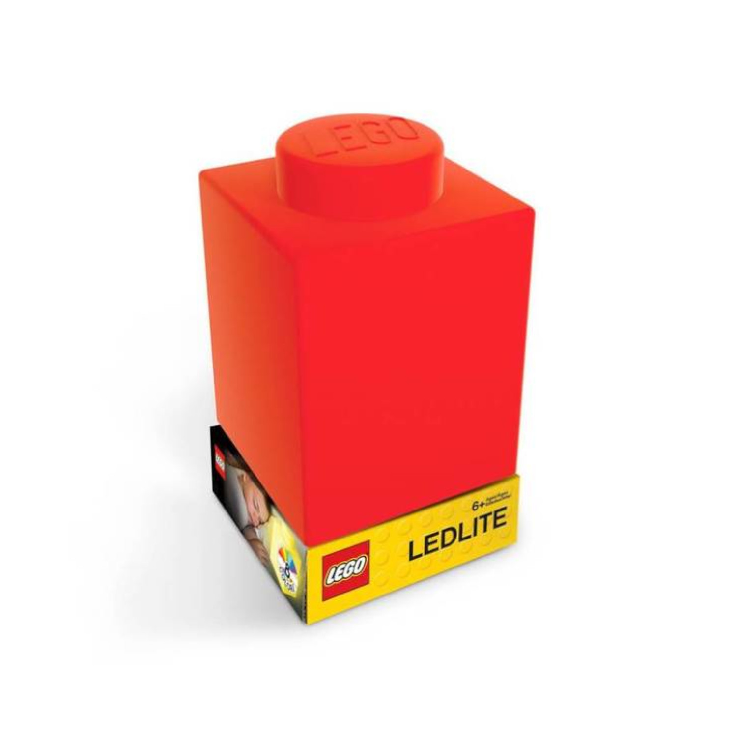 LEGO Ledlicht Nachtlicht Nachttischlampe Block Silikon rot