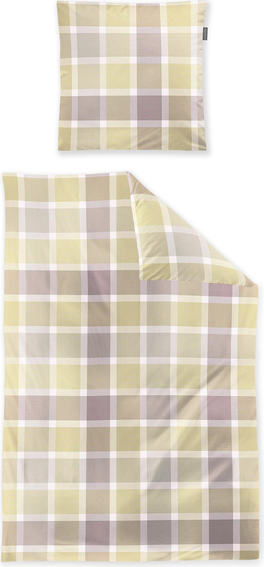 Irisette Mako-Satin Bettwäsche-Garnitur Sky 8524 Farbe gelb Größe 135x200+80x80cm